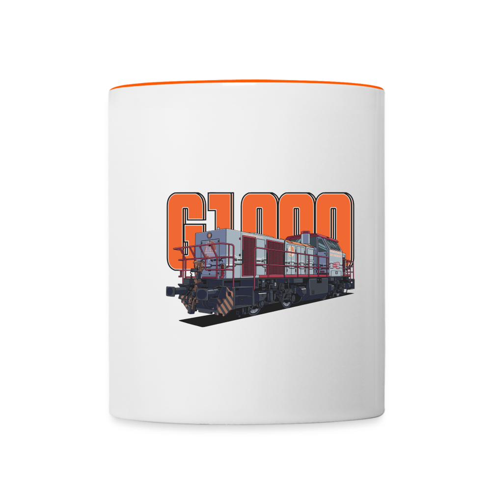 Tasse zweifarbig - Weiß/Orange