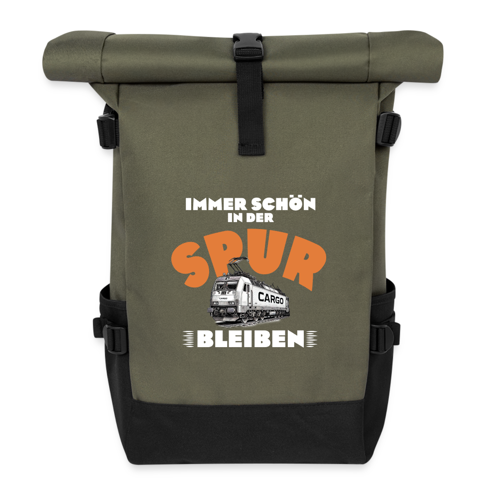 Rolltop Rucksack - Olive/Schwarz