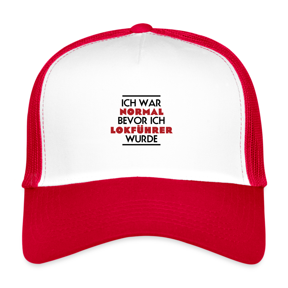Trucker Cap - Weiß/Rot