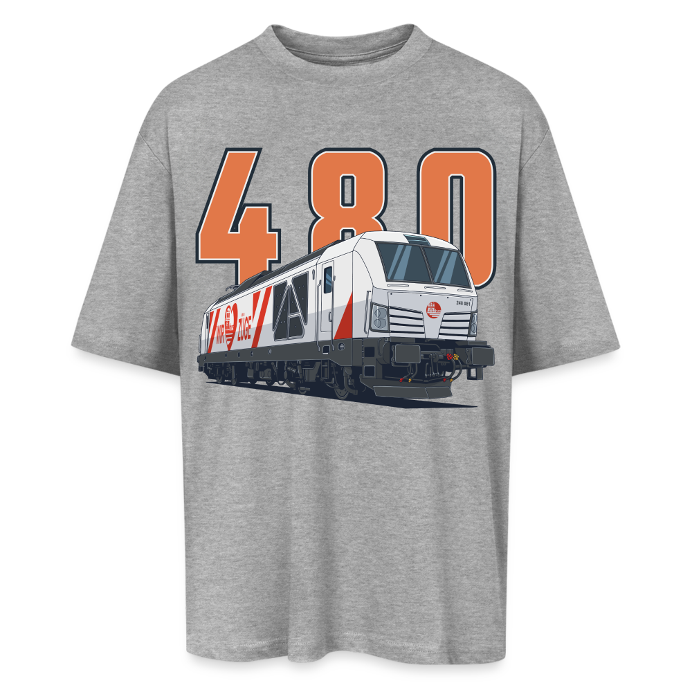 Oversized Unisex T-Shirt - Grau meliert