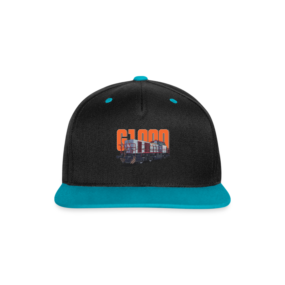 Kontrast Snapback Cap - Schwarz/Türkis