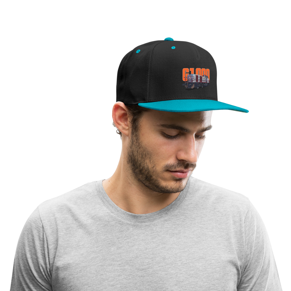 Kontrast Snapback Cap - Schwarz/Türkis