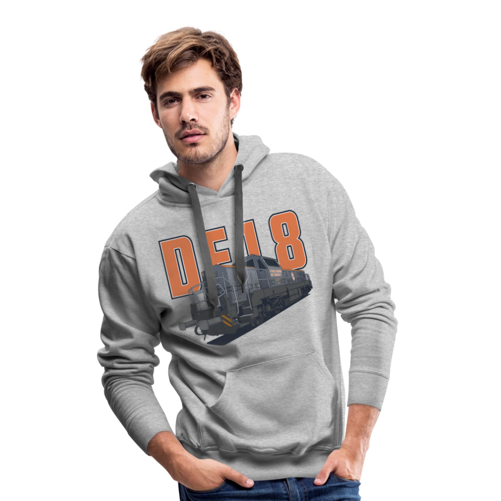 Männer Premium Hoodie - Grau meliert