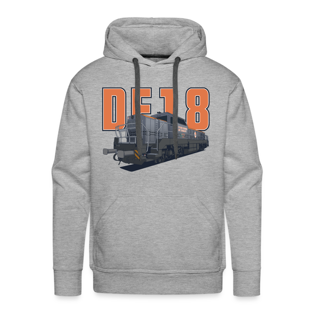 Männer Premium Hoodie - Grau meliert